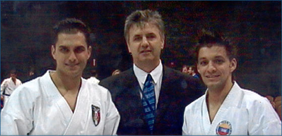 Sensei Zvonko with two Kata World champions Luca Valdesi and Antonio Diaz